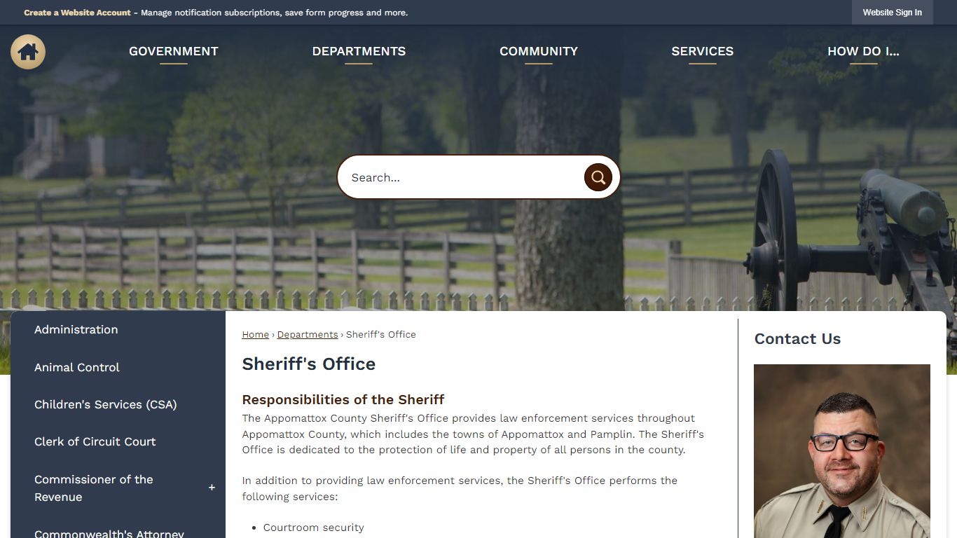 Sheriff's Office | Appomattox County, VA